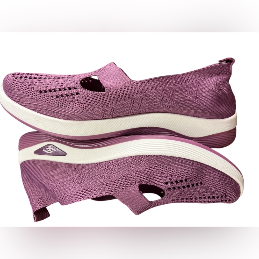 NWOT Woven Orthopedic Breathable Soft Shoes Go Walking Slip on Arch Support